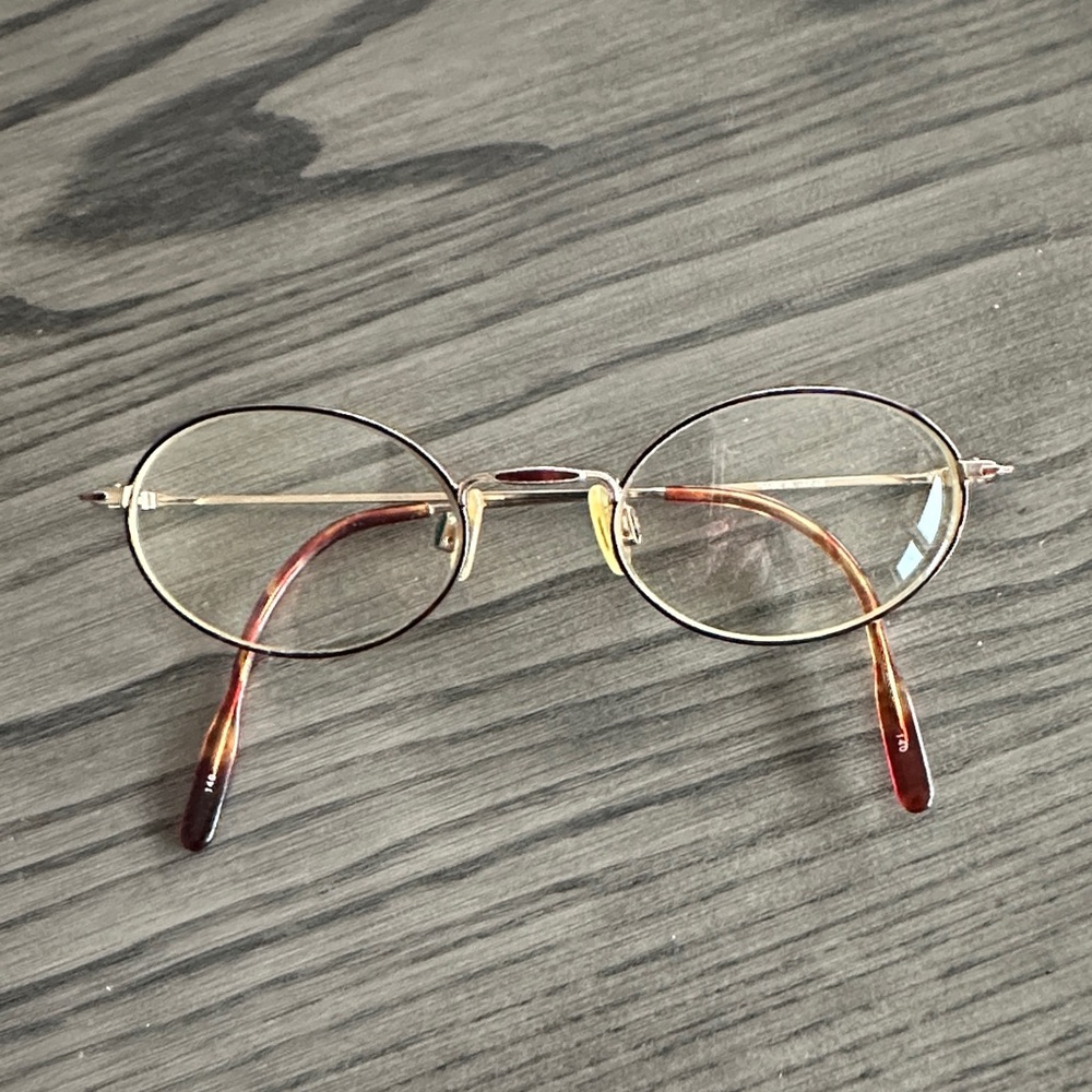 Round Gold and Brown Glasses